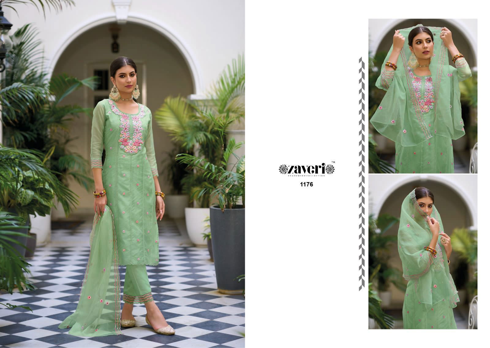 Eliza Zaveri Organza Readymade Suits Catalog